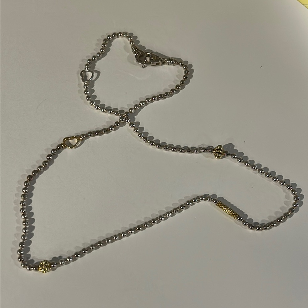Lagos Caviar beaded chain necklace
